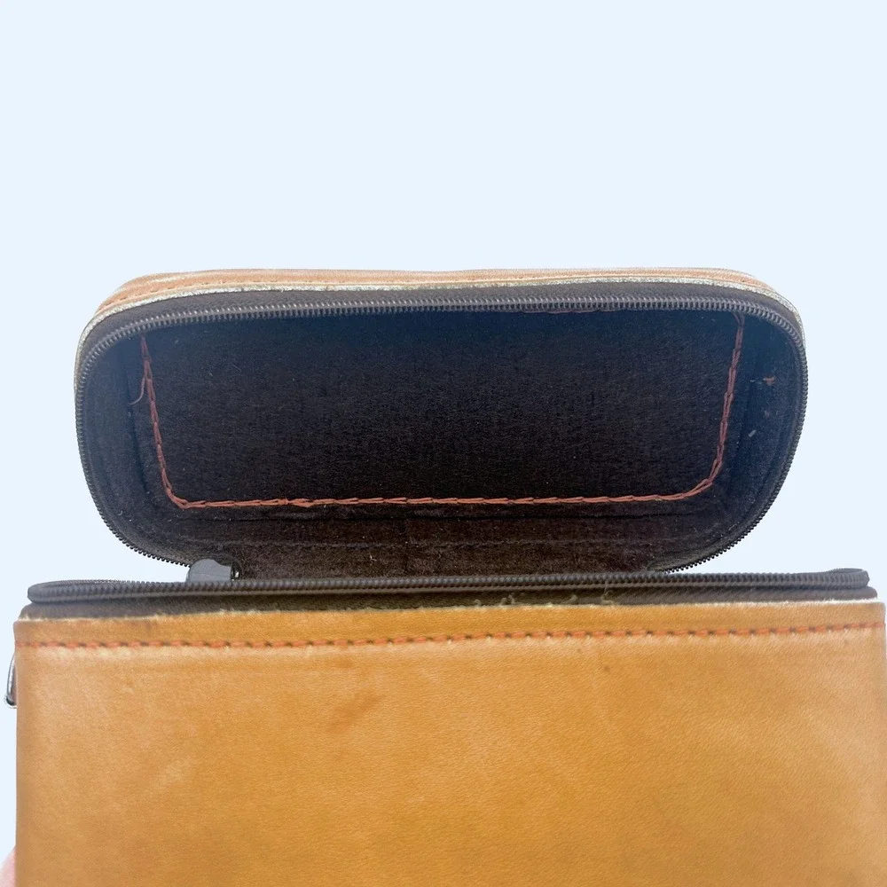 Vintage 1970s USA Leather Camera Case Bag for Compact Rangefinder Film Camera